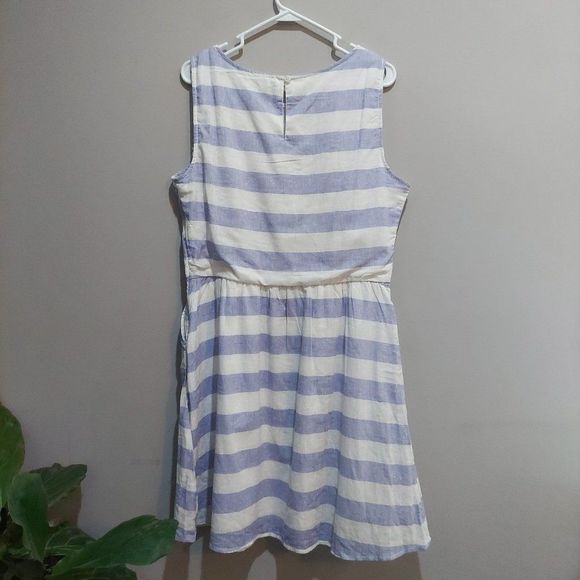 BEACHLUNCHLOUNGE Striped Linen Blend Beach Dress - Picture 2 of 6
